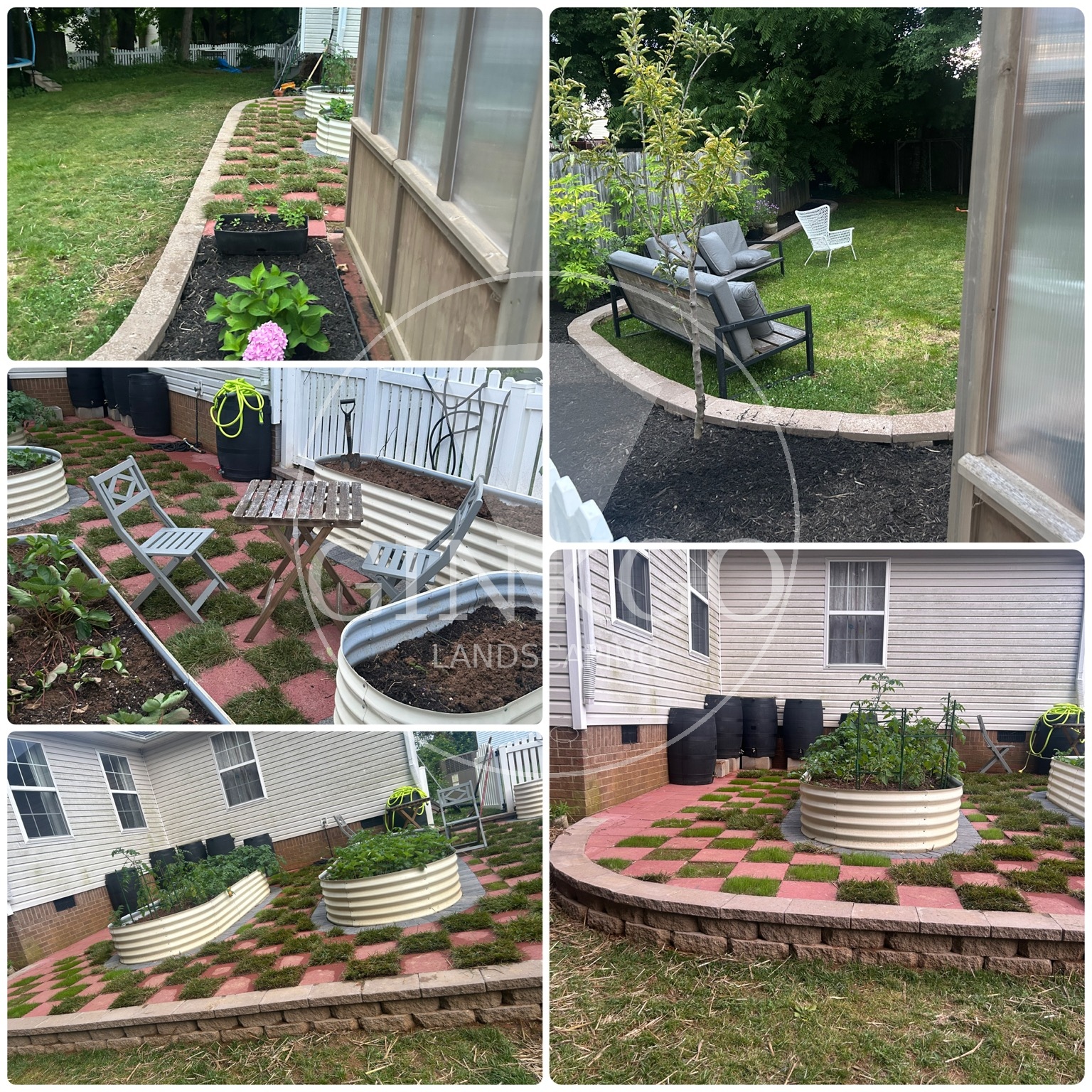 Real backyard landscaping project