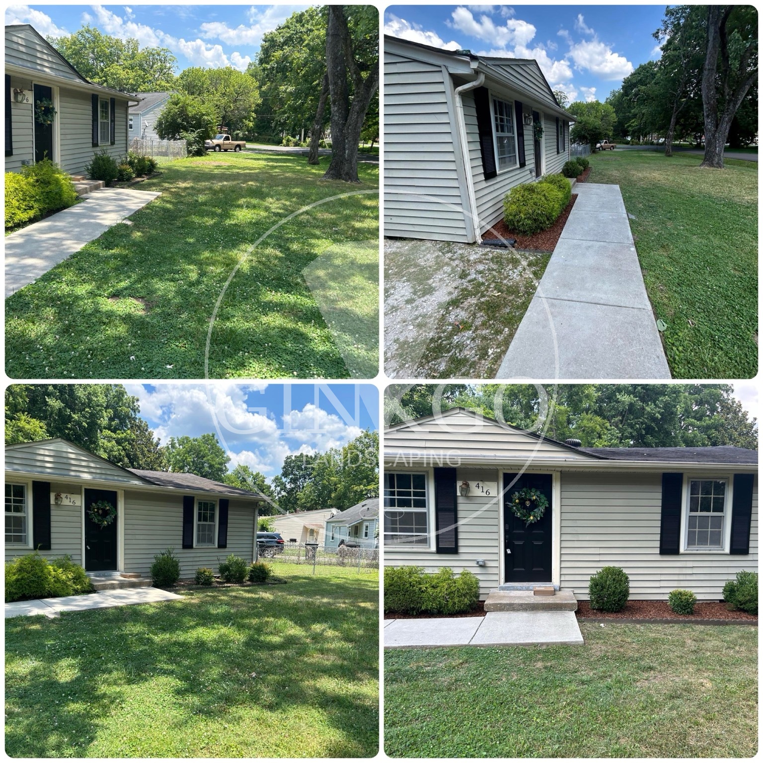 Real landscaping before and after photos